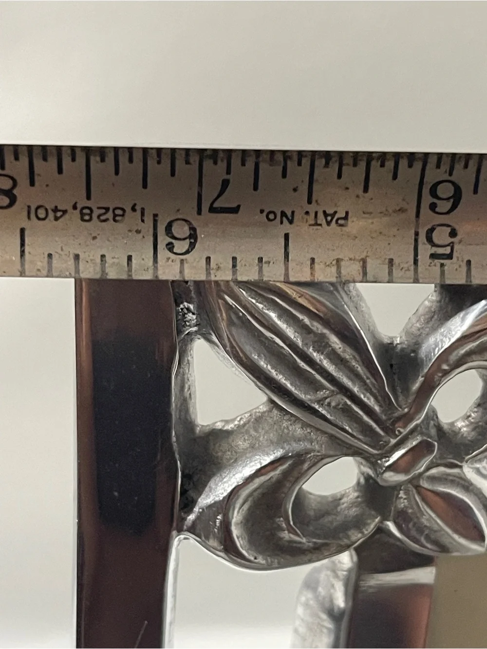Heavy Silver Metal Fleur’De’Lis Photo Frame 5x7